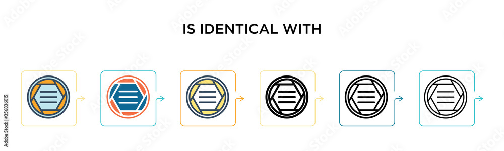 Poster is identical with vector icon in 6 different modern styles. black, two colored is identical with ico