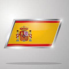 spain flag button