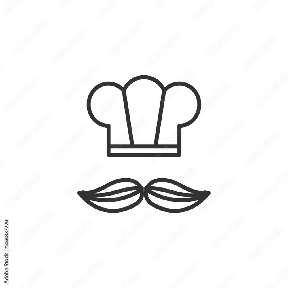 Poster chef hat and beard