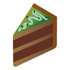 chocolate layer cake slice