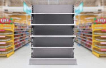 Supermarket Product Display Gondola 3D Illustration © Asad