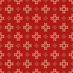 Seamless abstract pattern, geometric texture, simple background pattern. Red, rusty and white. Good for textile, fabric, wallpaper, wrapping paper. Vector graphics