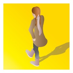 isometric of a girl