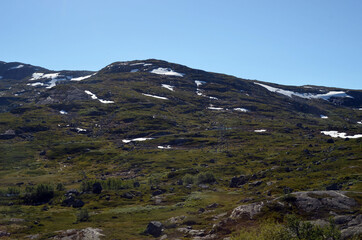 Railway travel in Norway.Views in the train. Flamsban. The Bergen - Oslo train. Norway