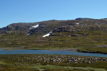 Railway travel in Norway.Views in the train. Flamsban. The Bergen - Oslo train. Norway