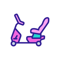 exercise bike activity sportive device icon vector. exercise bike activity sportive device sign. isolated color symbol illustration