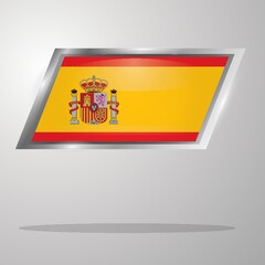 Fototapeta premium spain flag button