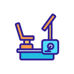exercise bike athlete device icon vector. exercise bike athlete device sign. isolated color symbol illustration