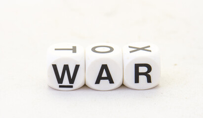 The term war displayed visually in black text on a white background image with copy space in horizontal format