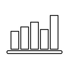 statistics bars infographic isolated icon