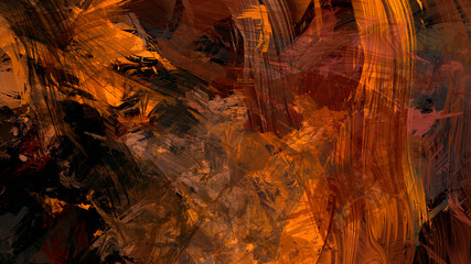 Abstract digital painting, textured landscape background