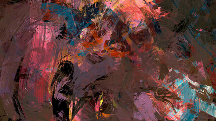 Abstract digital painting, textured landscape background