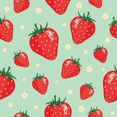 Strawberry pattern background