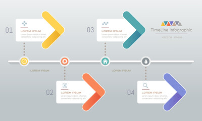 Infographics design template with icons, process diagram, vector eps10 illustration
