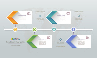 Infographics design template with icons, process diagram, vector eps10 illustration