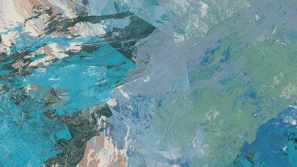 Abstract digital painting, textured landscape background