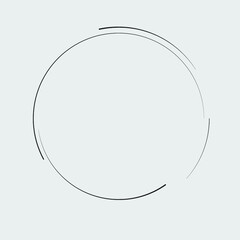 Lines in Circle Form . Spiral Vector Illustration .Technology round Logo . Design element . Abstract Geometric shape .