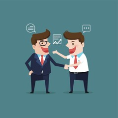 businessmen in a discussion