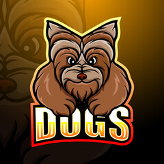 Dog mascot esport logo design