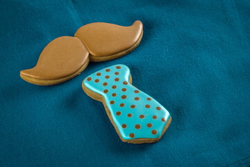 a pair of blue shoes