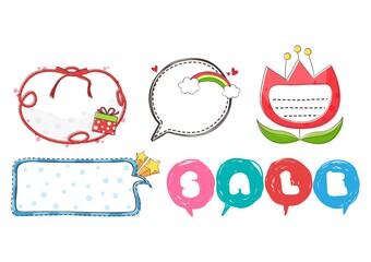 assorted speech bubbles