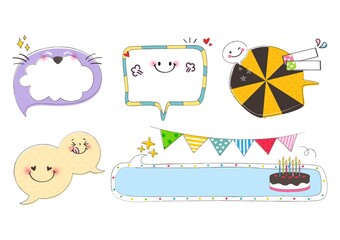 assorted speech bubbles