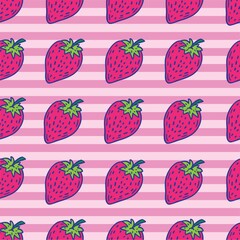seamless strawberry background