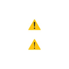 Warning, Prohibition, Exclamation mark beware icon logo template