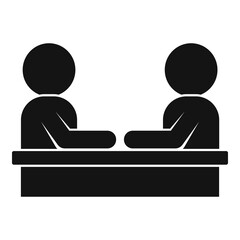 Financial advisor communication icon. Simple illustration of financial advisor communication vector icon for web design isolated on white background