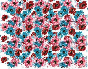 Obraz premium colorful floral pattern image background ..