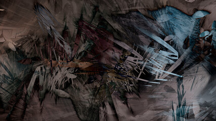 Abstract textured painting landscape
