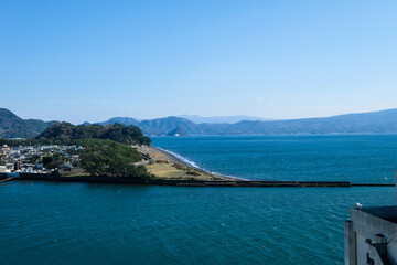 Fototapeta premium 静岡県沼津市の水門からの景色