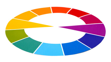 Obraz premium Color palette on white background