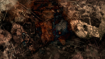 Abstract painting brush stroke texture rock nature geological underwater atmospheric landscape illustration background