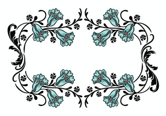 vector floral frame