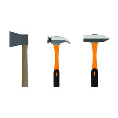 Construction concept tools all of tools supplies for house repair builder on white background vector illustration