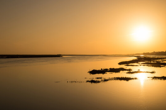 Sonnenuntergang an der Algarve - Naturpark Ria Formosa