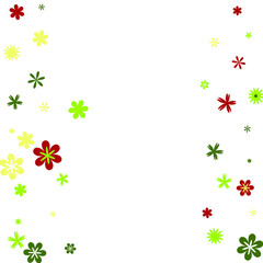 Feminine Floral Pattern with Simple Small Flowers for Greeting Card or Poster. Naive Daisy Flowers in Primitive Style. Vector Background for Spring or Summer Design.
