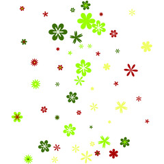 Feminine Floral Pattern with Simple Small Flowers for Greeting Card or Poster. Naive Daisy Flowers in Primitive Style. Vector Background for Spring or Summer Design.
