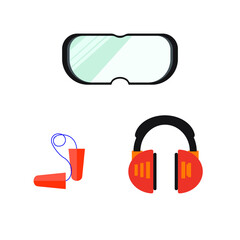 Construction concept tools all of tools supplies for house repair builder on white background vector illustration