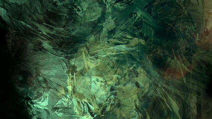 Fototapeta na wymiar Abstract painting brush stroke texture rock nature geological atmospheric underwater landscape illustration background