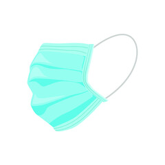 Face mask flat style isolated on white. health concept vector for your design work, presentation, website or others.