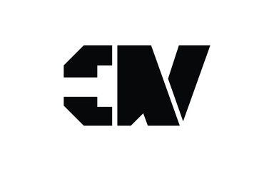 CV or VC Letter Initial Logo Design, Vector Template