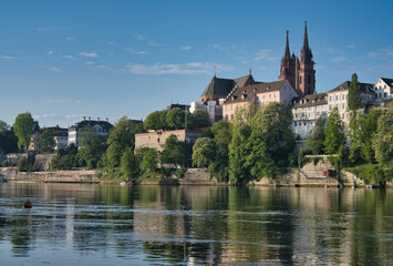 Fototapeta na wymiar Basler Münster mit Rhein