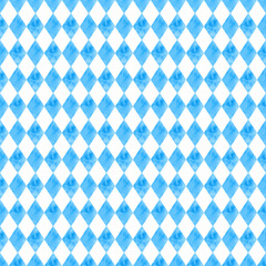 Oktoberfest watercolor background. Seamless bavarian white blue pattern. October fest watercolor aquarelle background. Traditional German Folk Festival Backgrounds. - obrazy, fototapety, plakaty