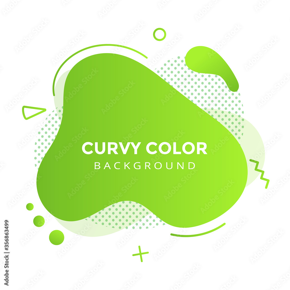 Poster modern liquid abstract element graphic gradient flat style design fluid vector colorful illustration
