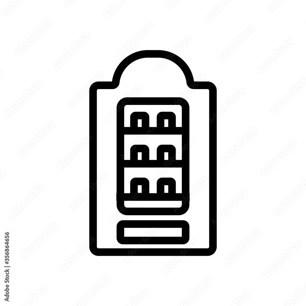 Poster vending machine sell cigarettes icon vector. vending machine sell cigarettes sign. isolated contour 