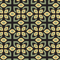 vintage abstract seamless traditional pattern design vector. javanese floral batik fabric