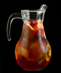 Fruits cold compote in glass