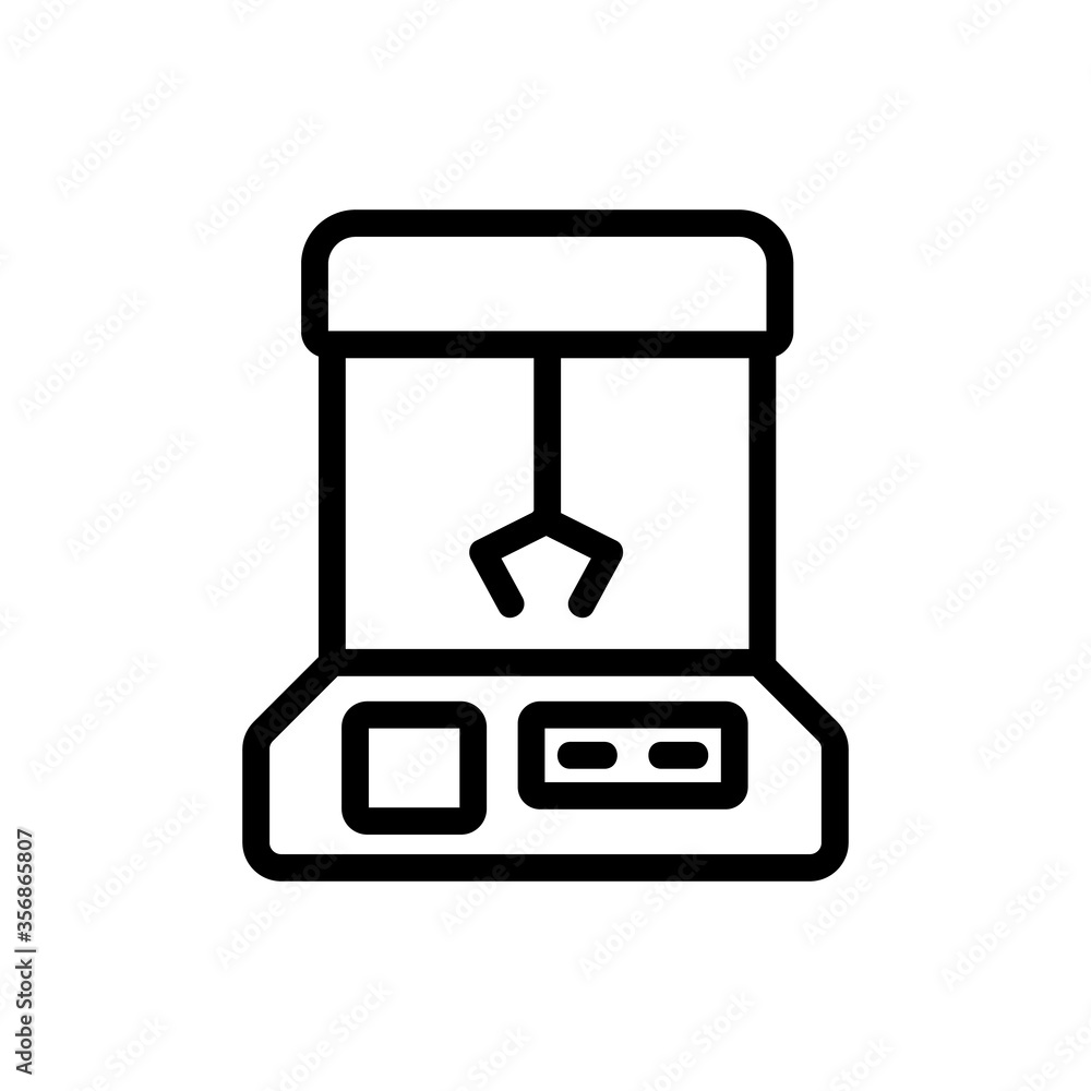 Poster vending machine with toys icon vector. vending machine with toys sign. isolated contour symbol illus